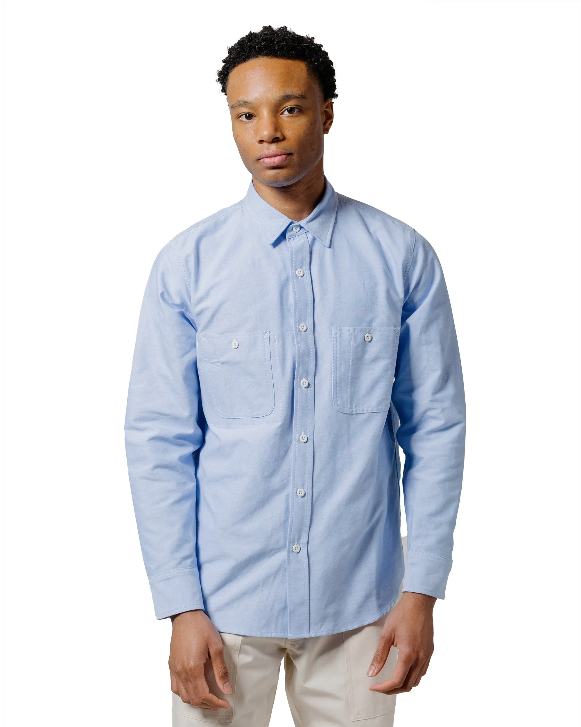 Randy's Garments 3-Pocket Work Shirt 60/40 Oxford Cloth Blue