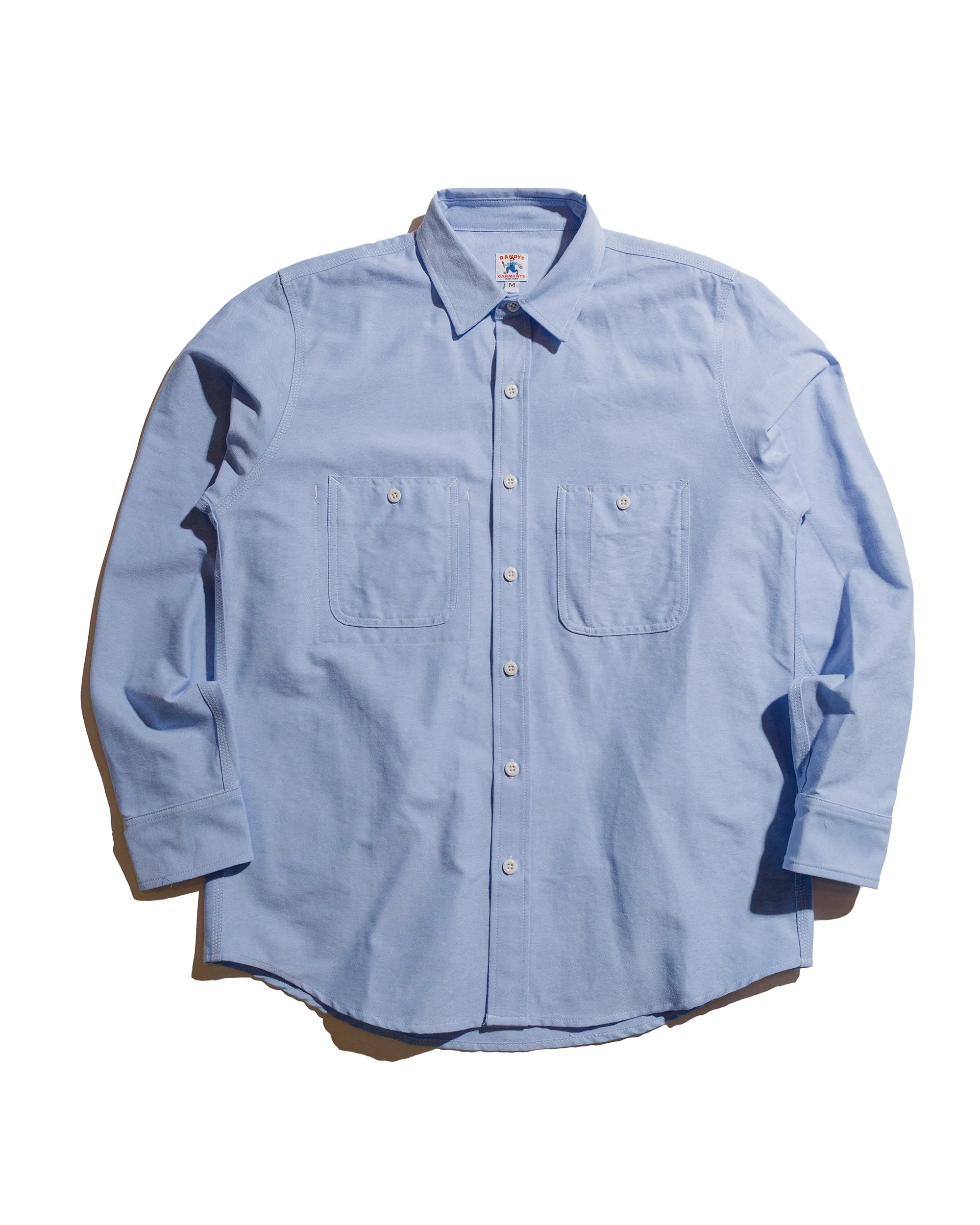 Randy's Garments 3-Pocket Work Shirt 60/40 Oxford Cloth Blue