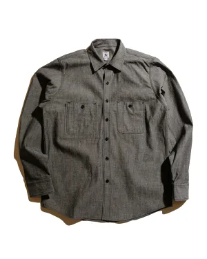 Randy's Garments 3-Pocket Work Shirt 7oz Cotton Chambray Black