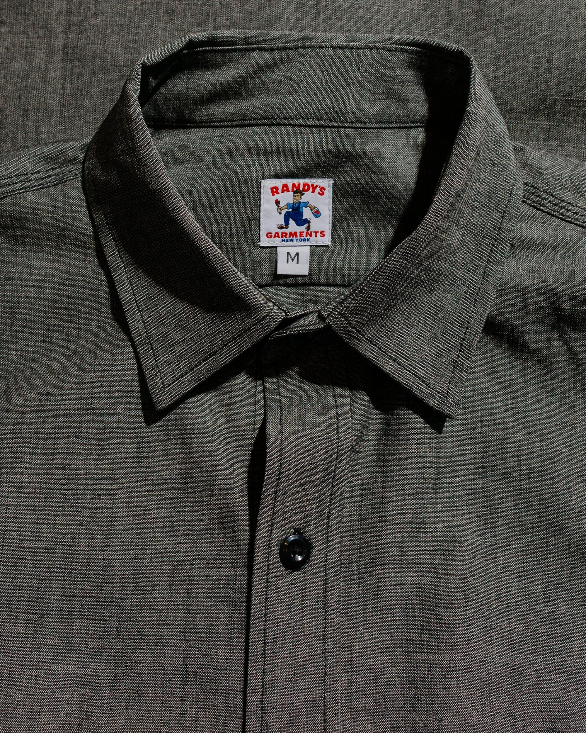 Randy's Garments 3-Pocket Work Shirt 7oz Cotton Chambray Black