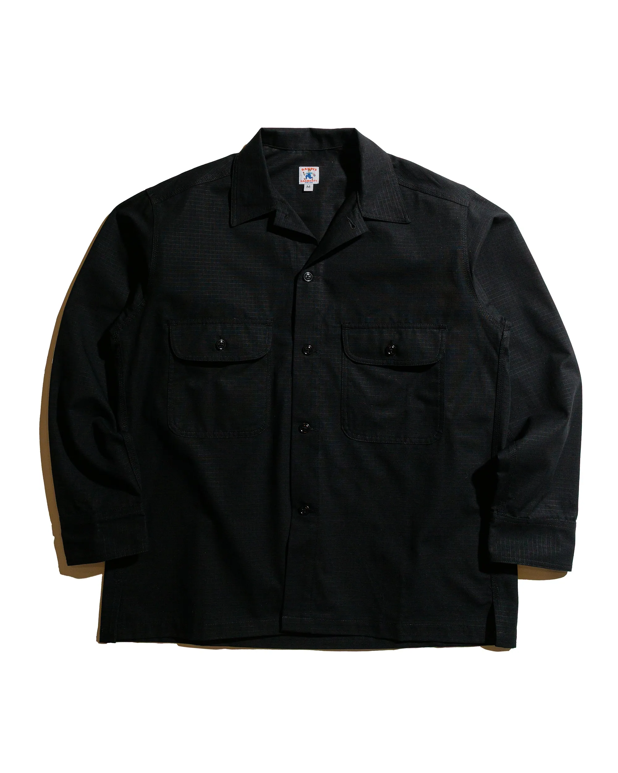 Randy's Garments Over Shirt Cotton Ripstop Black