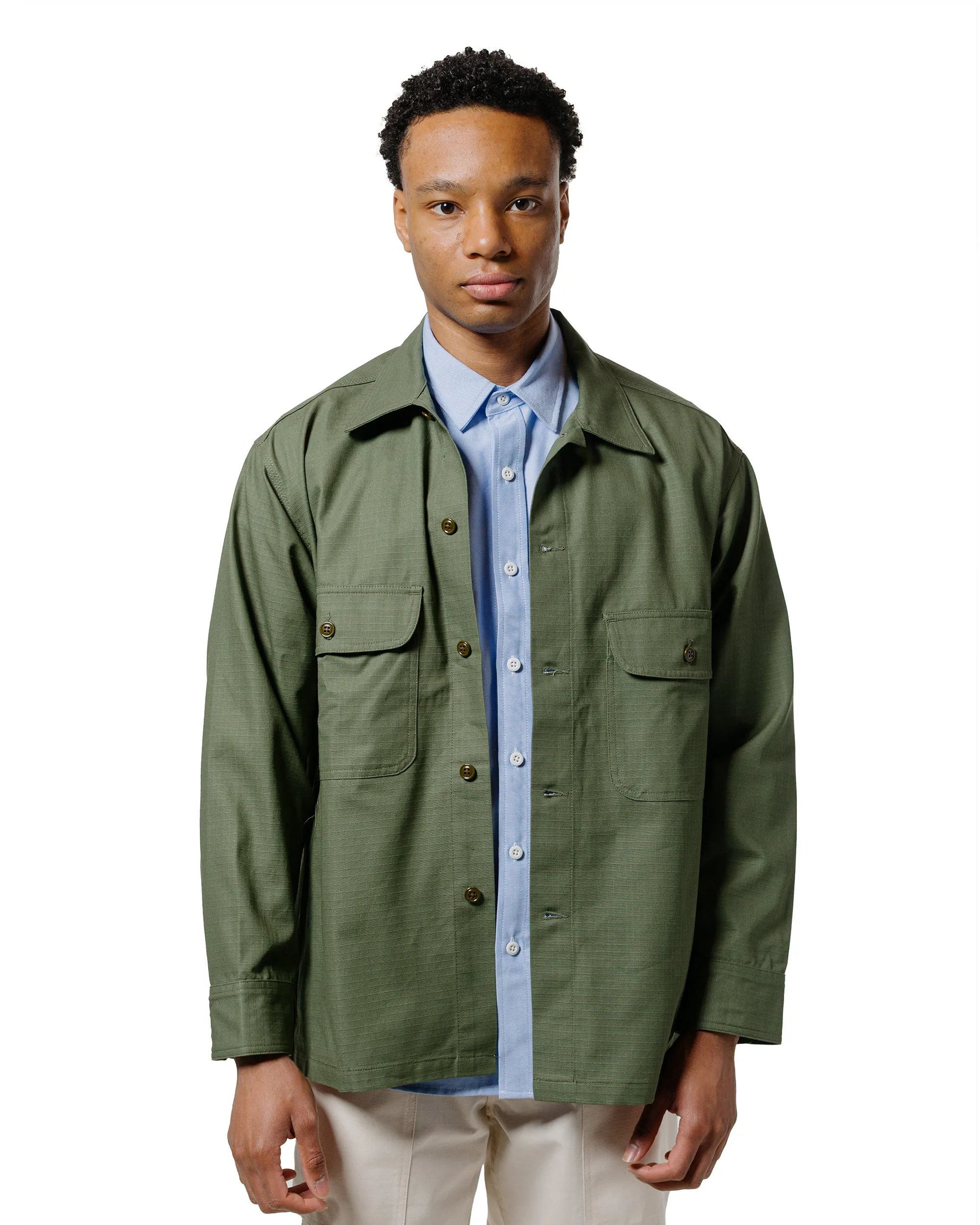Randy's Garments Over Shirt Cotton Ripstop Olive