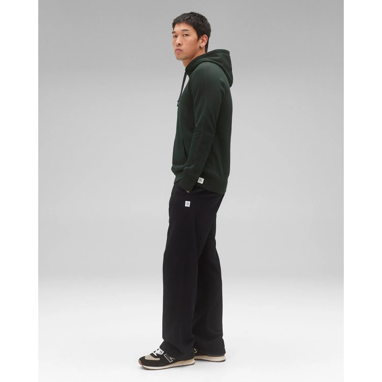 Reigning Champ Men's Knit Midweight Terry Slim Hoodie Petrol RC-3991-PET