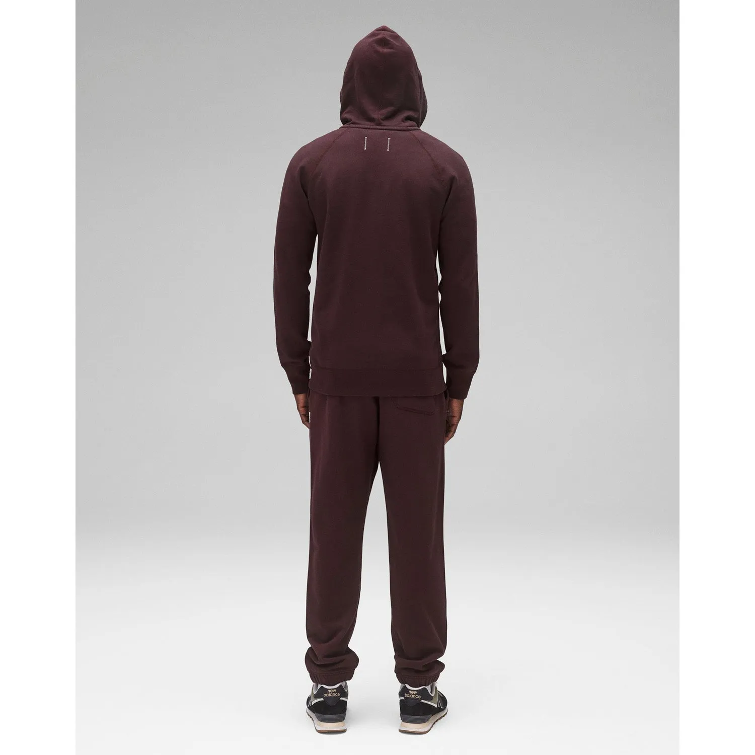 Reigning Champ Men's Knit Midweight Terry Slim Zip Hoodie Ox Blood RC-3990-OXB