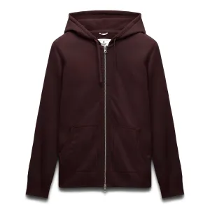 Reigning Champ Men's Knit Midweight Terry Slim Zip Hoodie Ox Blood RC-3990-OXB