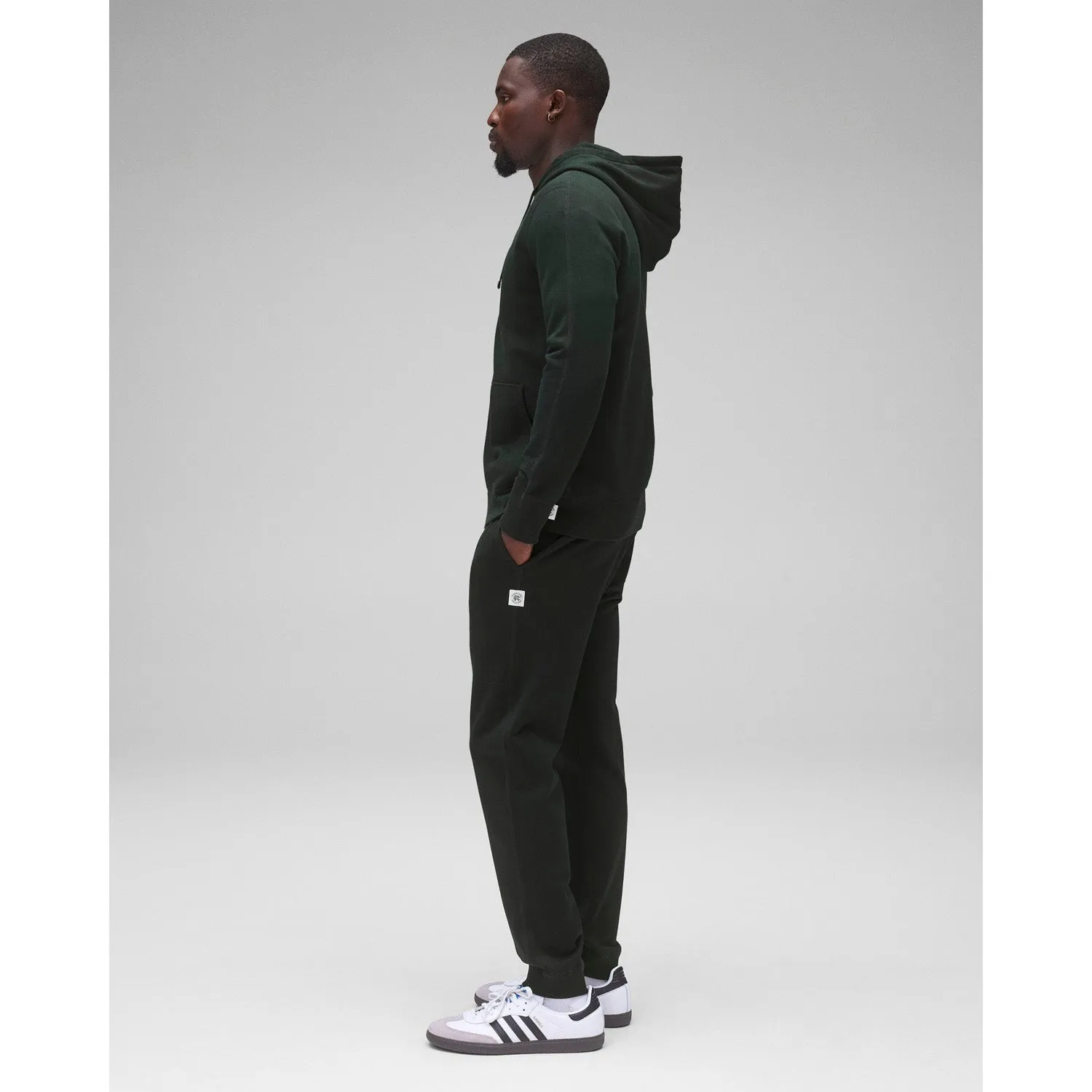 Reigning Champ Men's Knit Midweight Terry Slim Zip Hoodie Petrol RC-3990-PET
