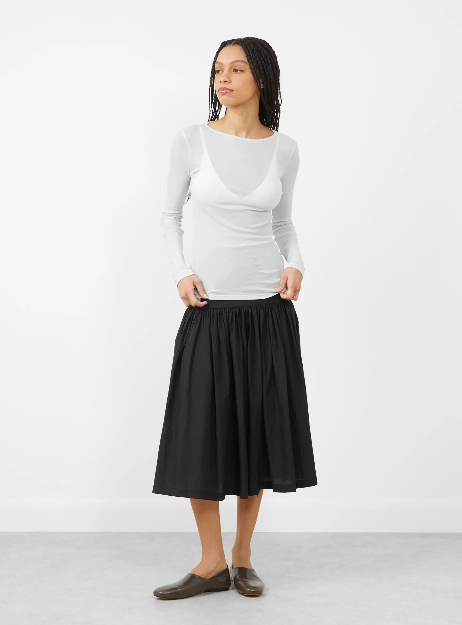 Round T-Shirt. Light Blue