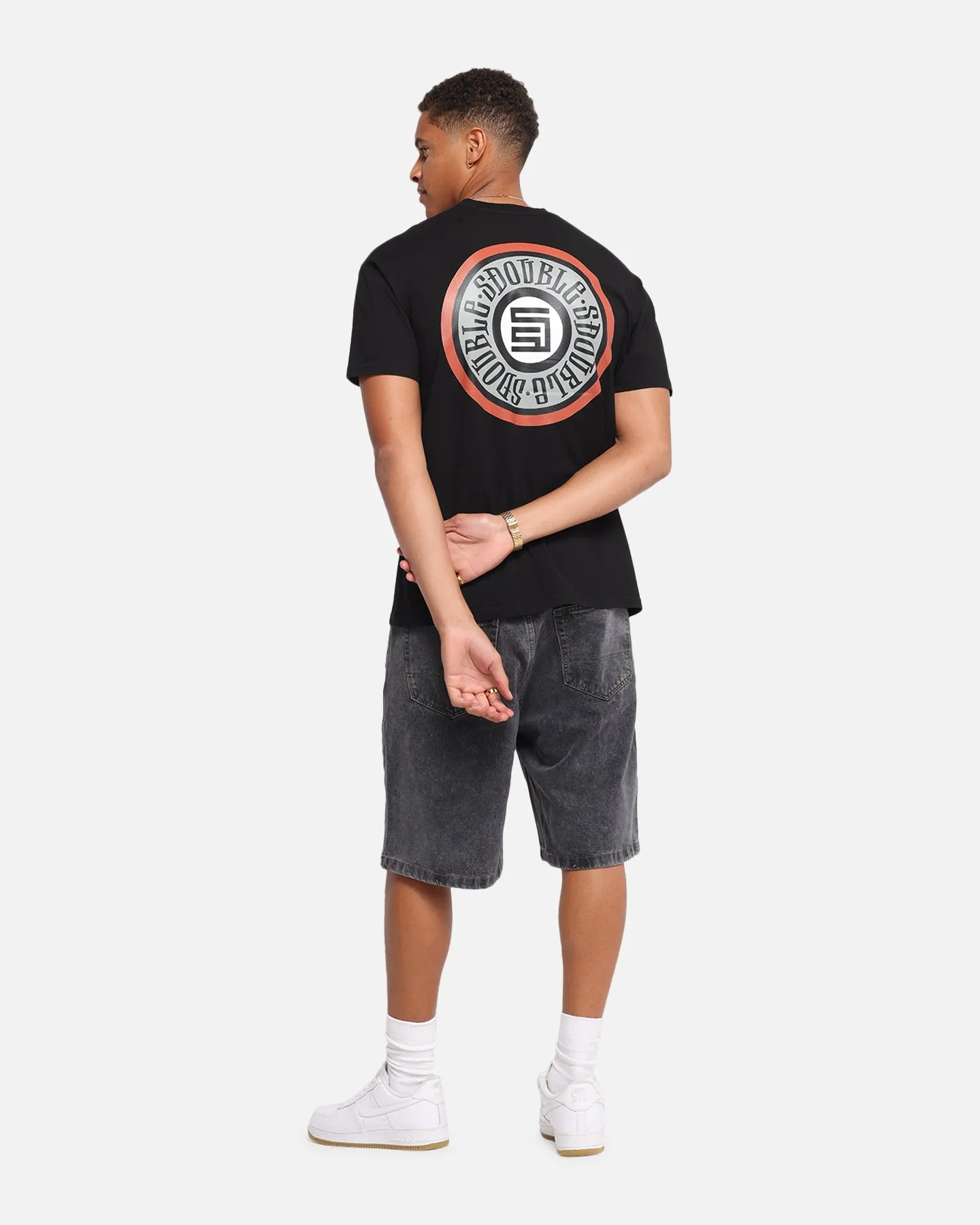 S Double Track Dot T-Shirt Washed Black