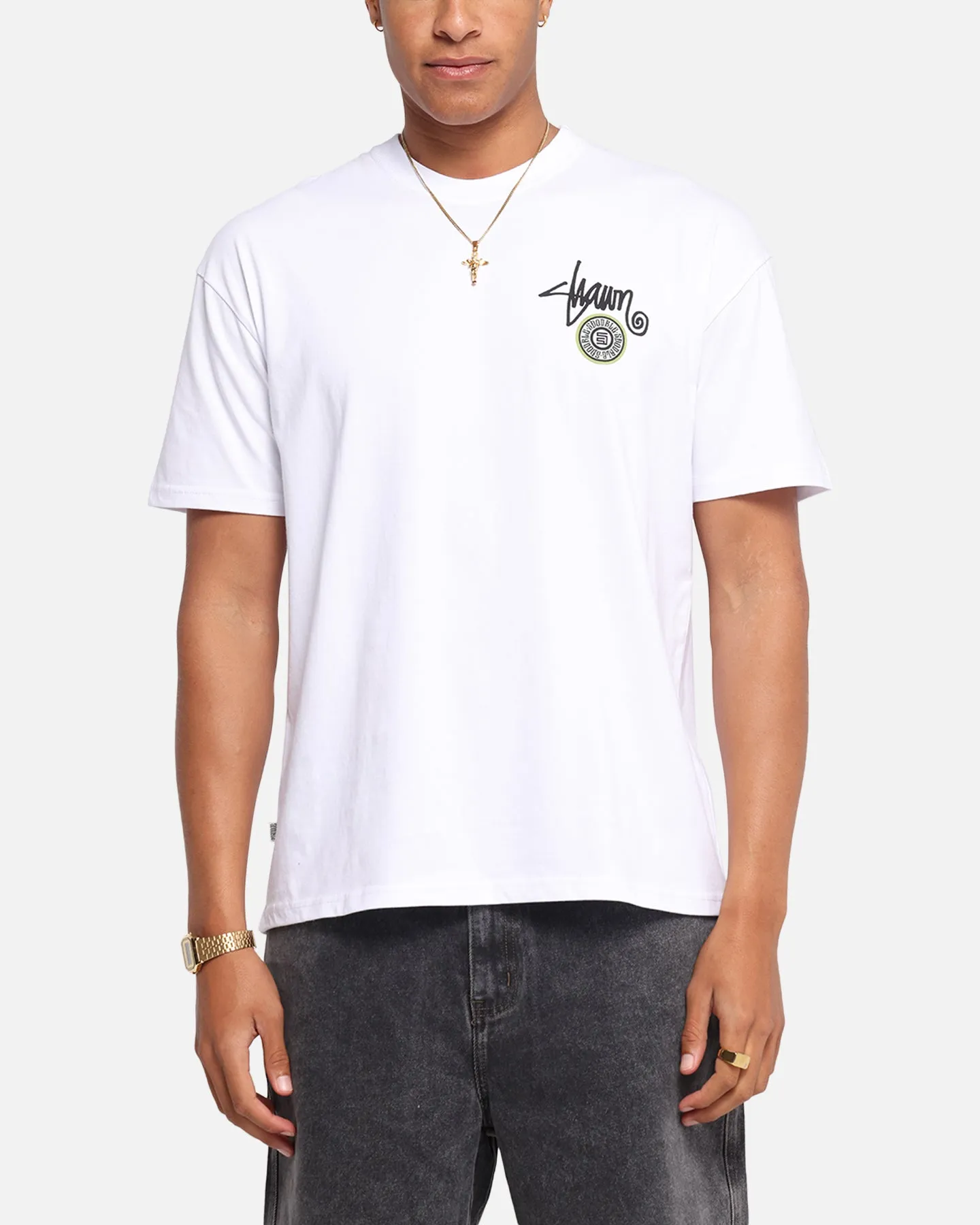 S Double Track Dot T-Shirt White