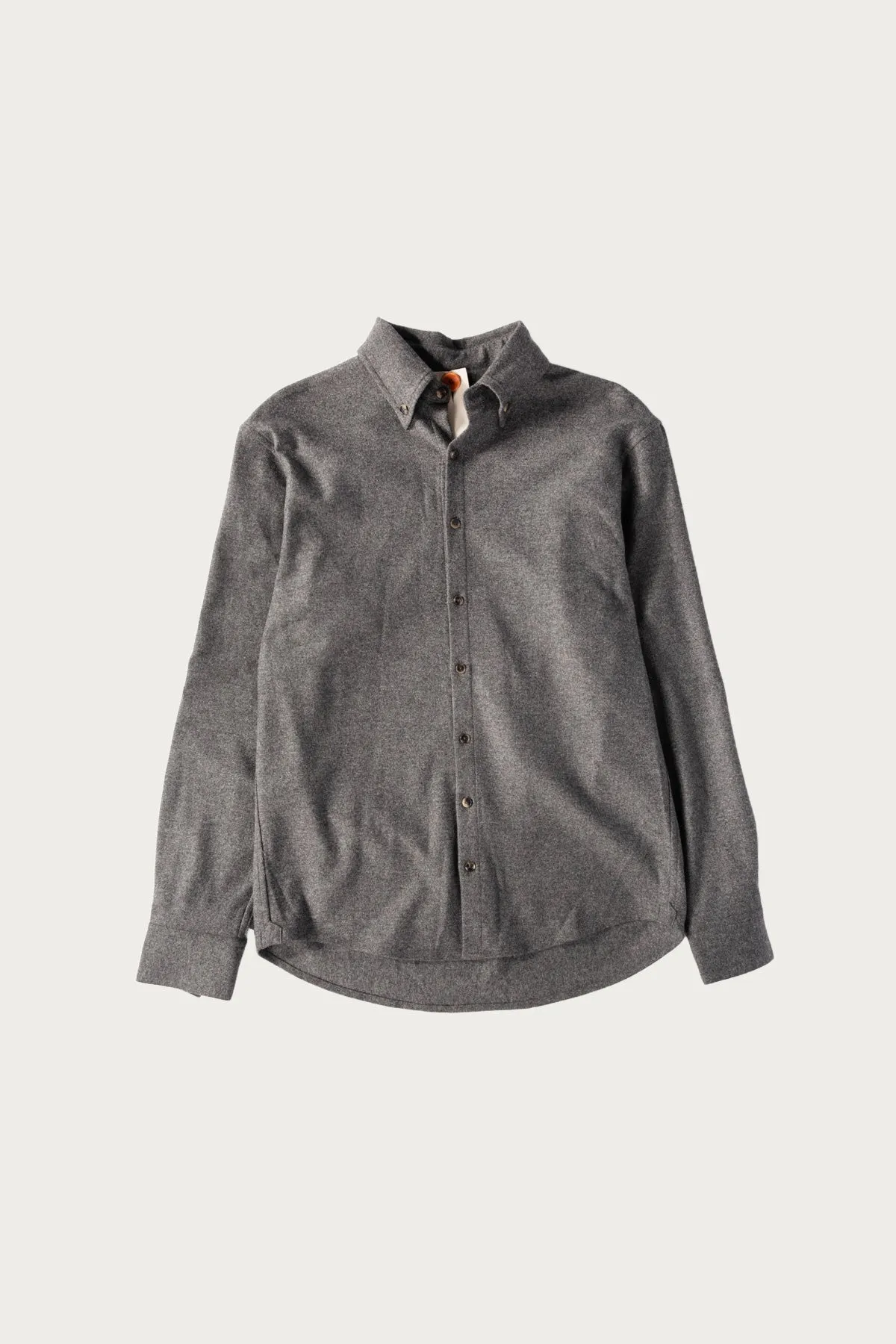 Simple Shirt - Graphite Brushed Wool