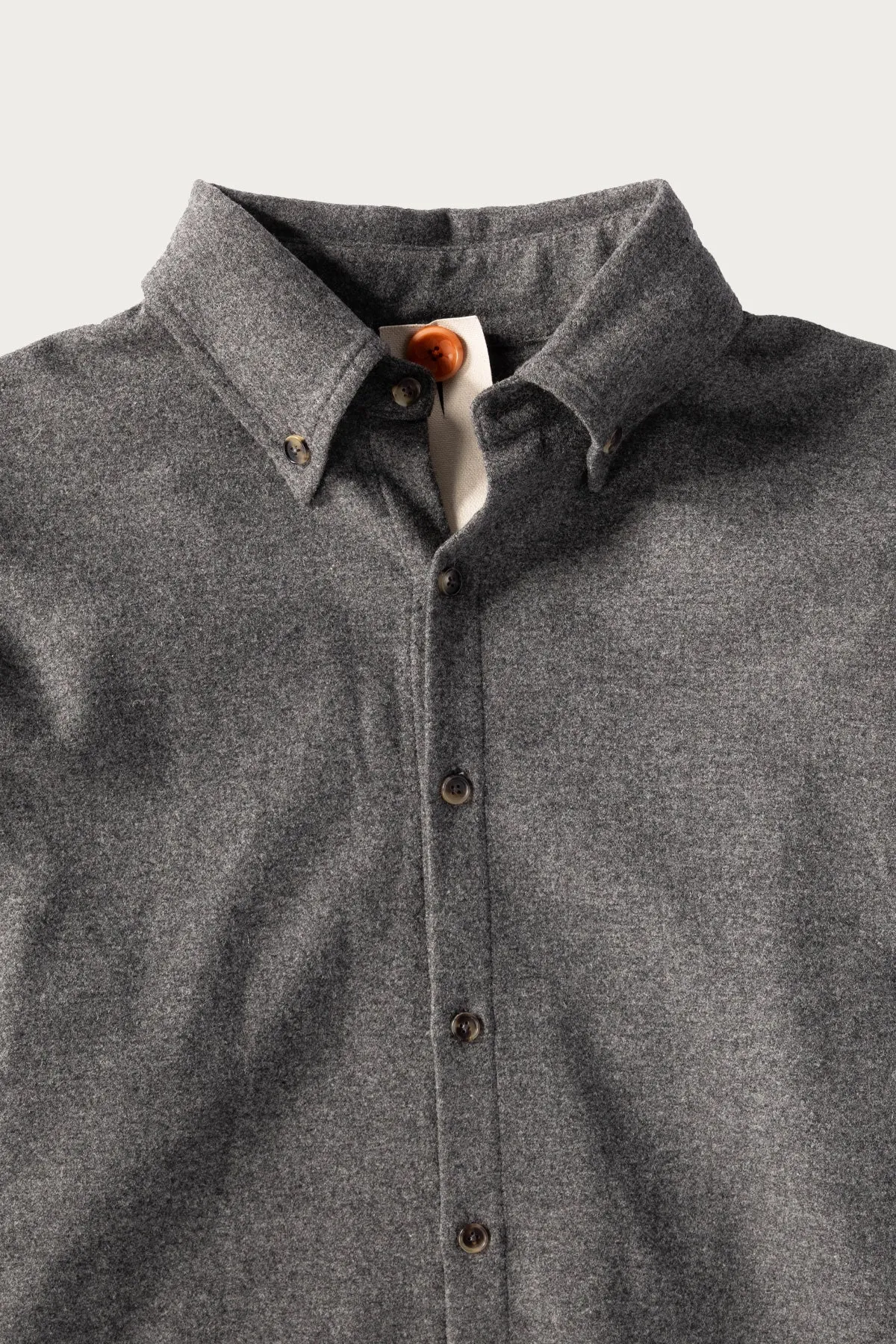 Simple Shirt - Graphite Brushed Wool
