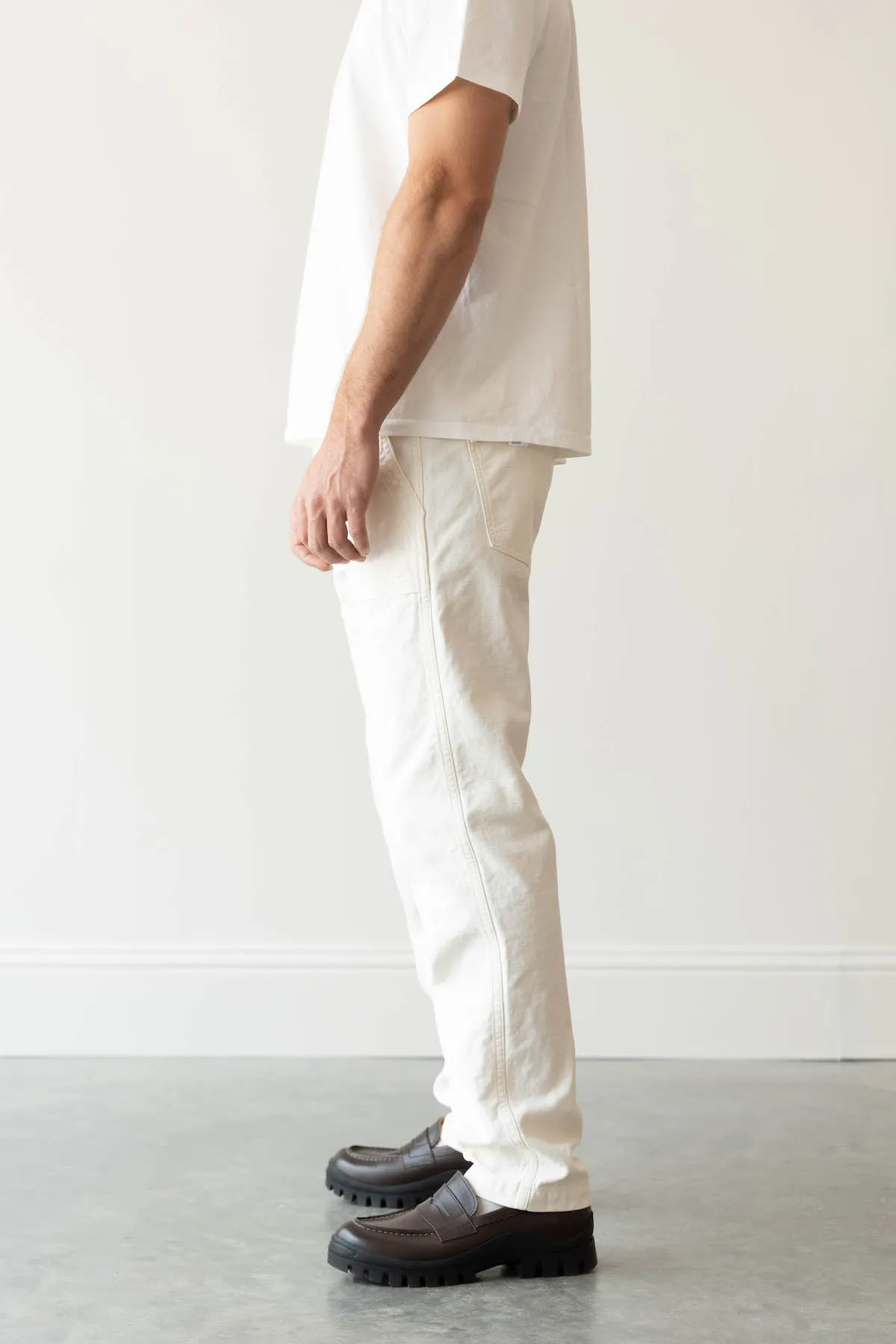 Slim Fit Fatigue Pants - Ecru