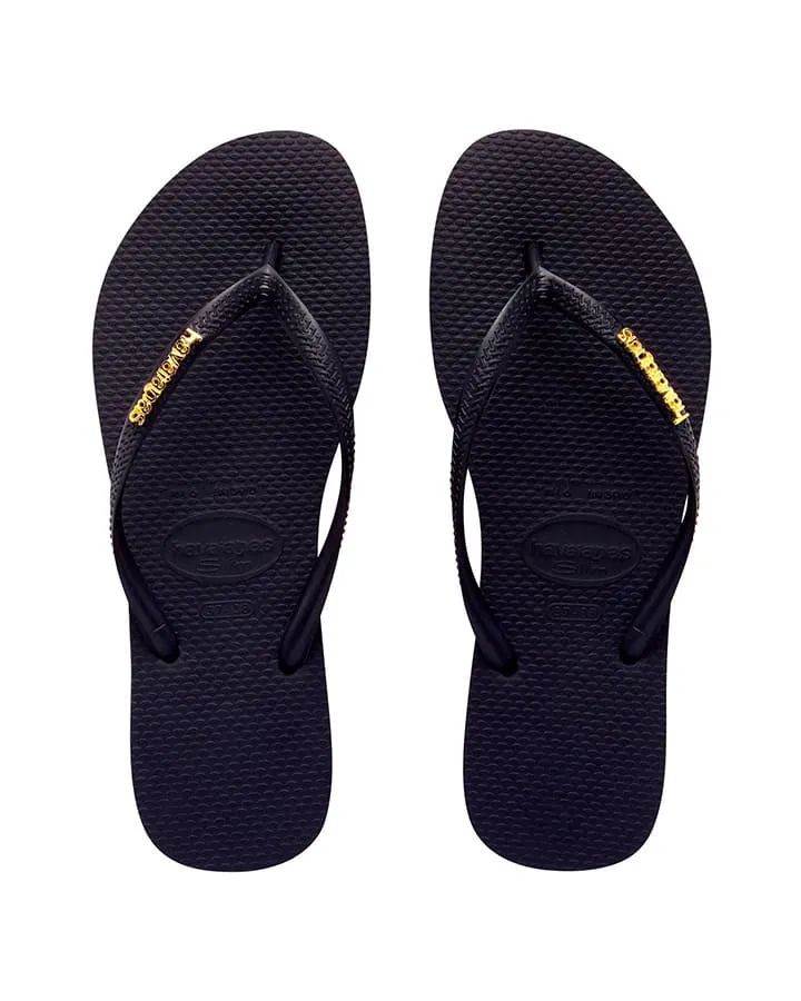 Slim Metal Logo Black/Gold