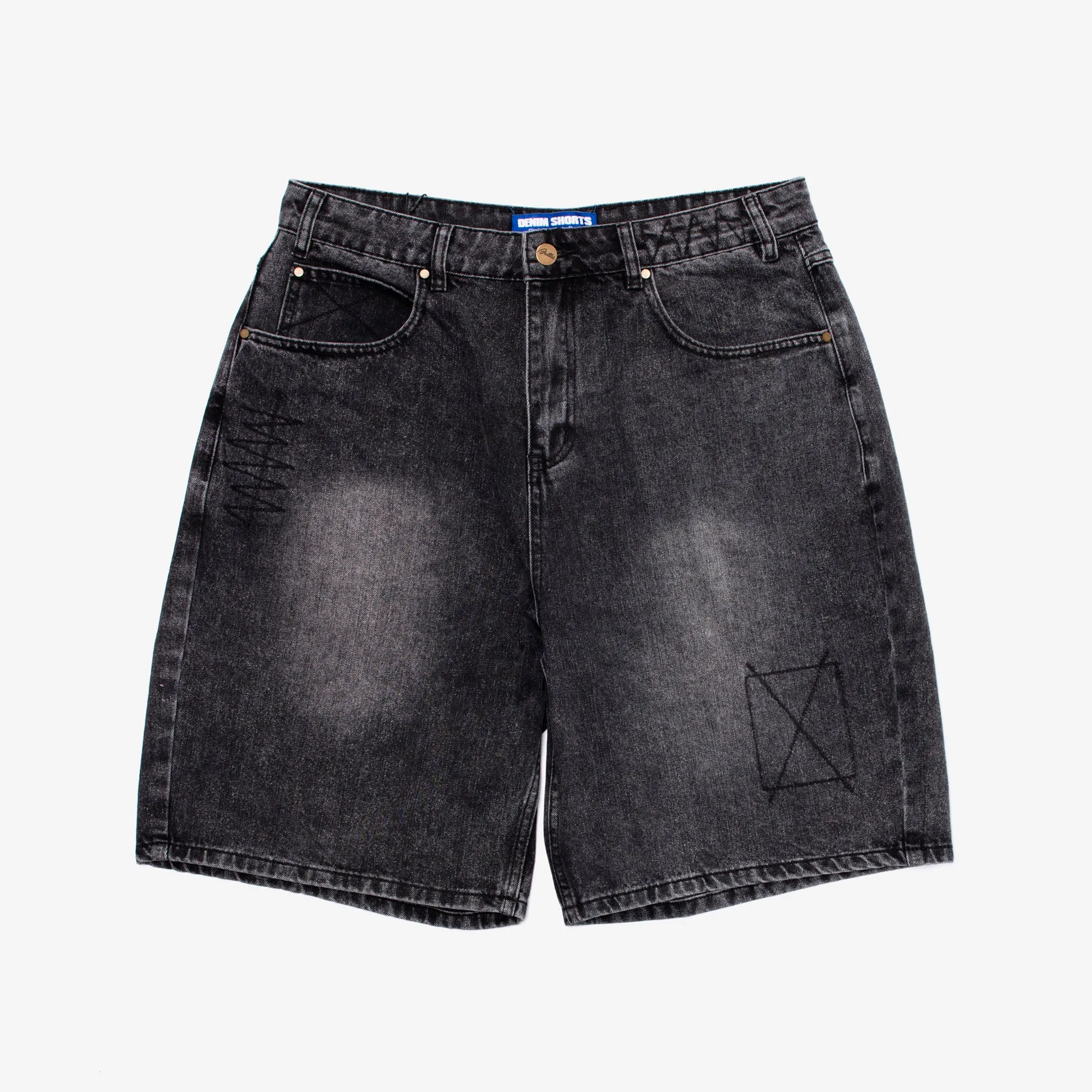 Stitch Denim Shorts