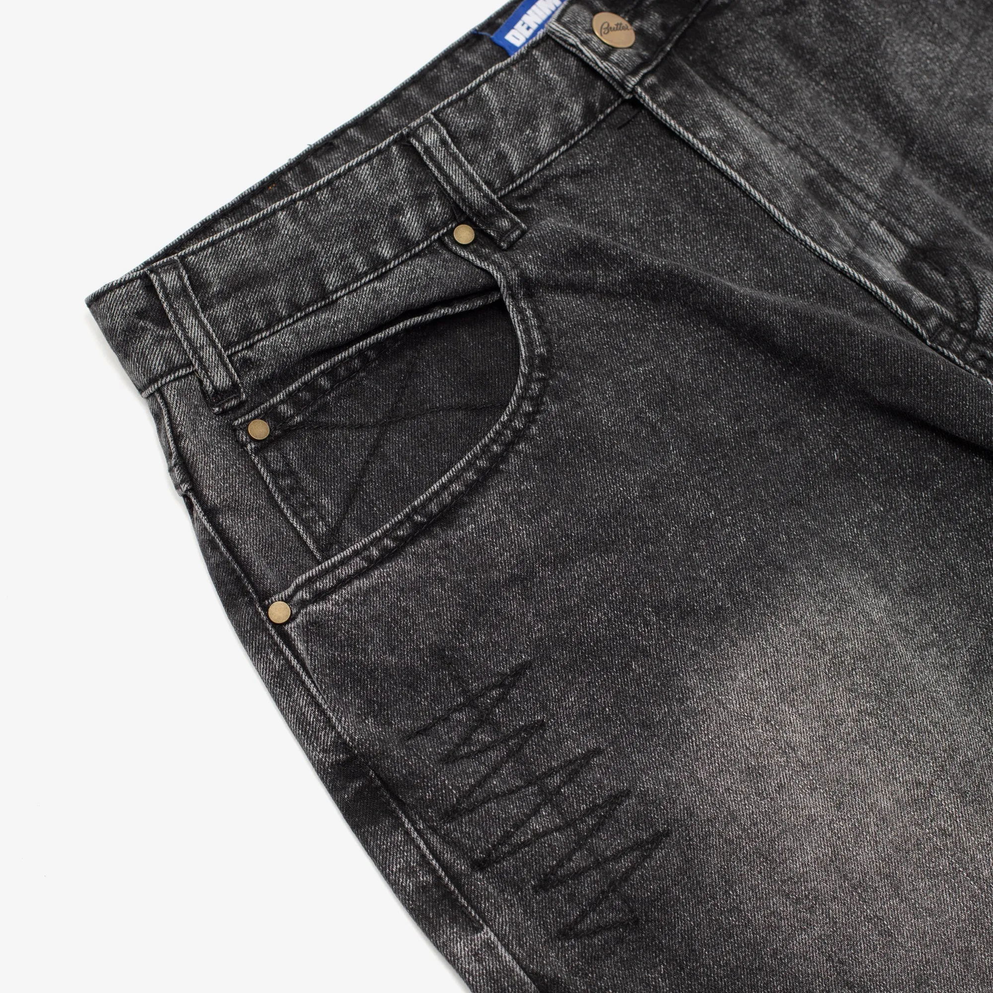 Stitch Denim Shorts