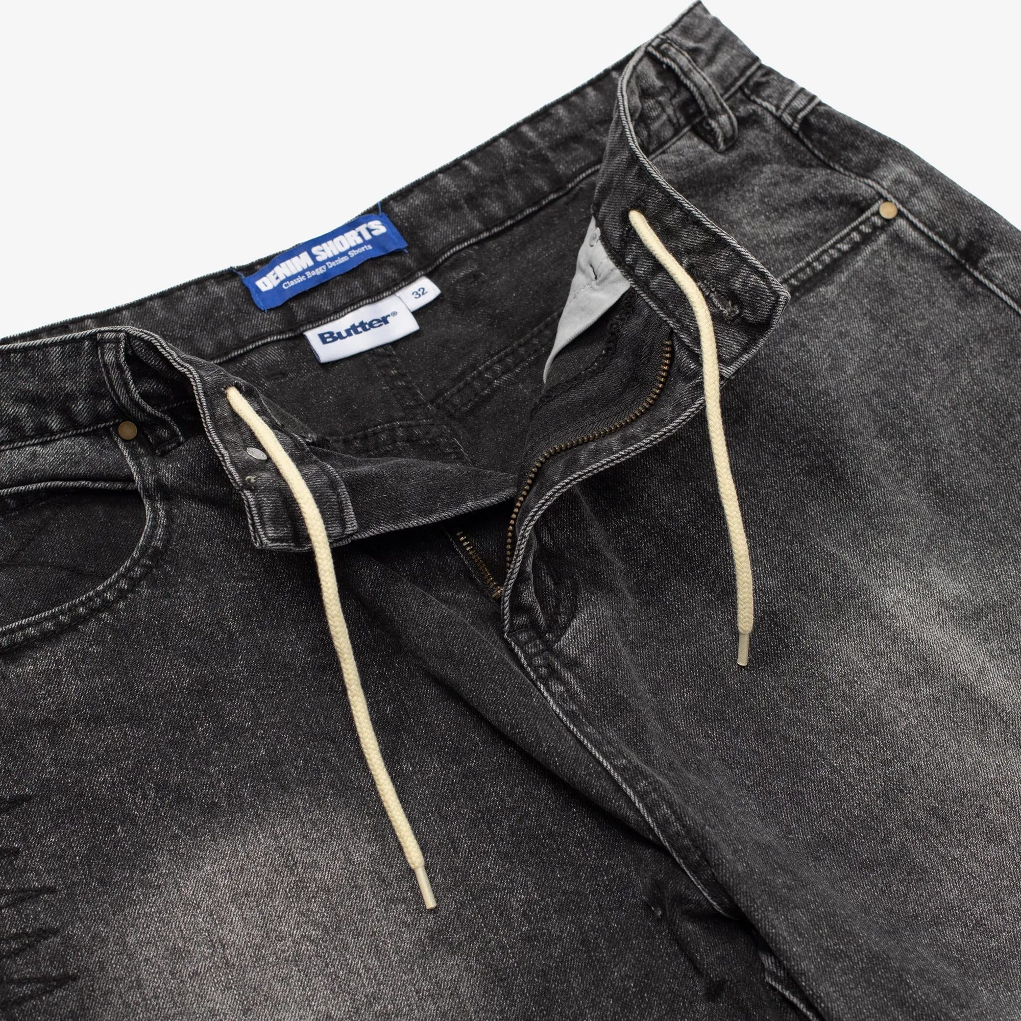 Stitch Denim Shorts