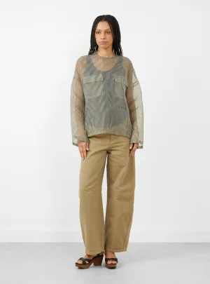 Tenoi Top Khaki Stripes