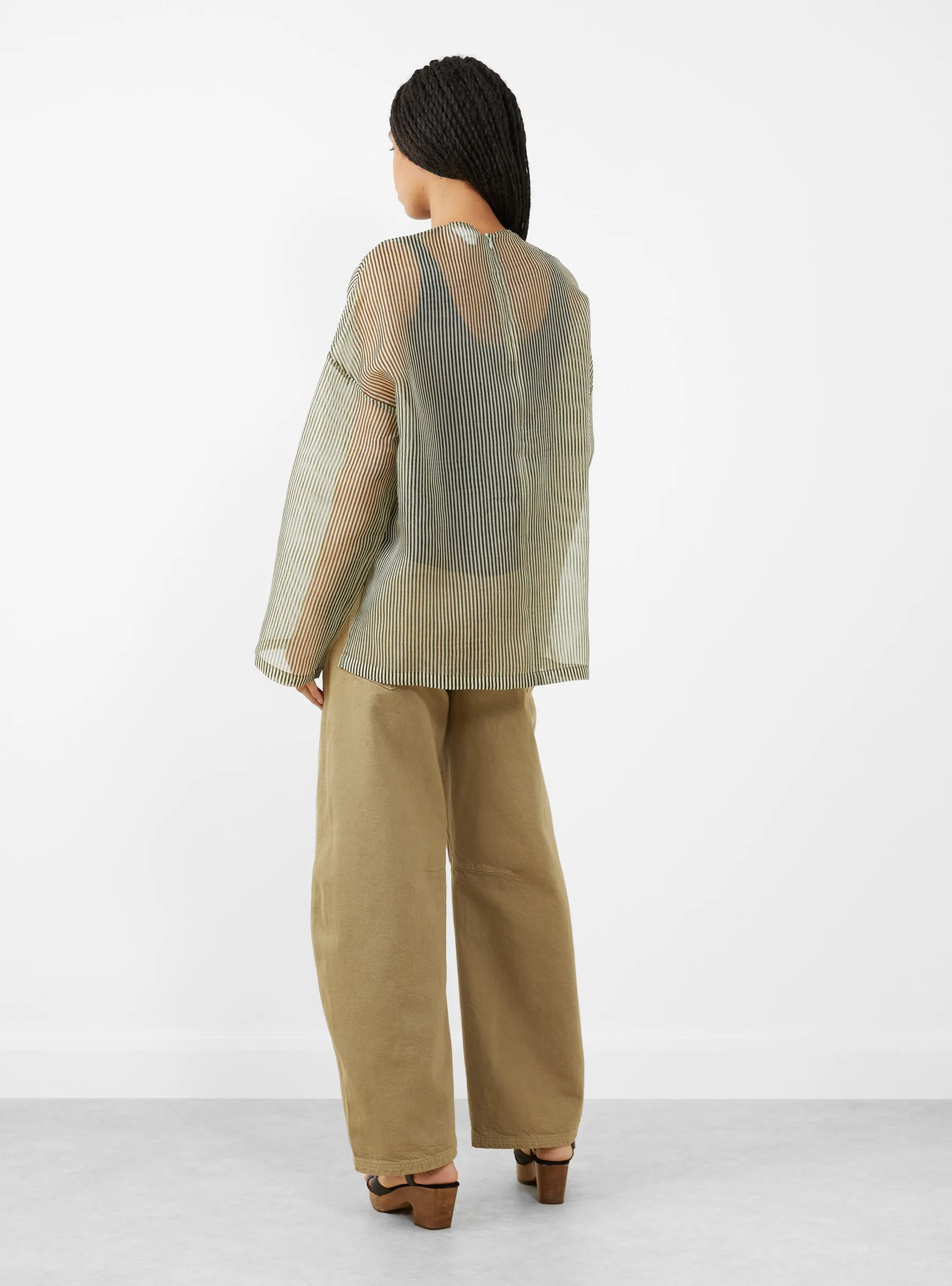 Tenoi Top Khaki Stripes