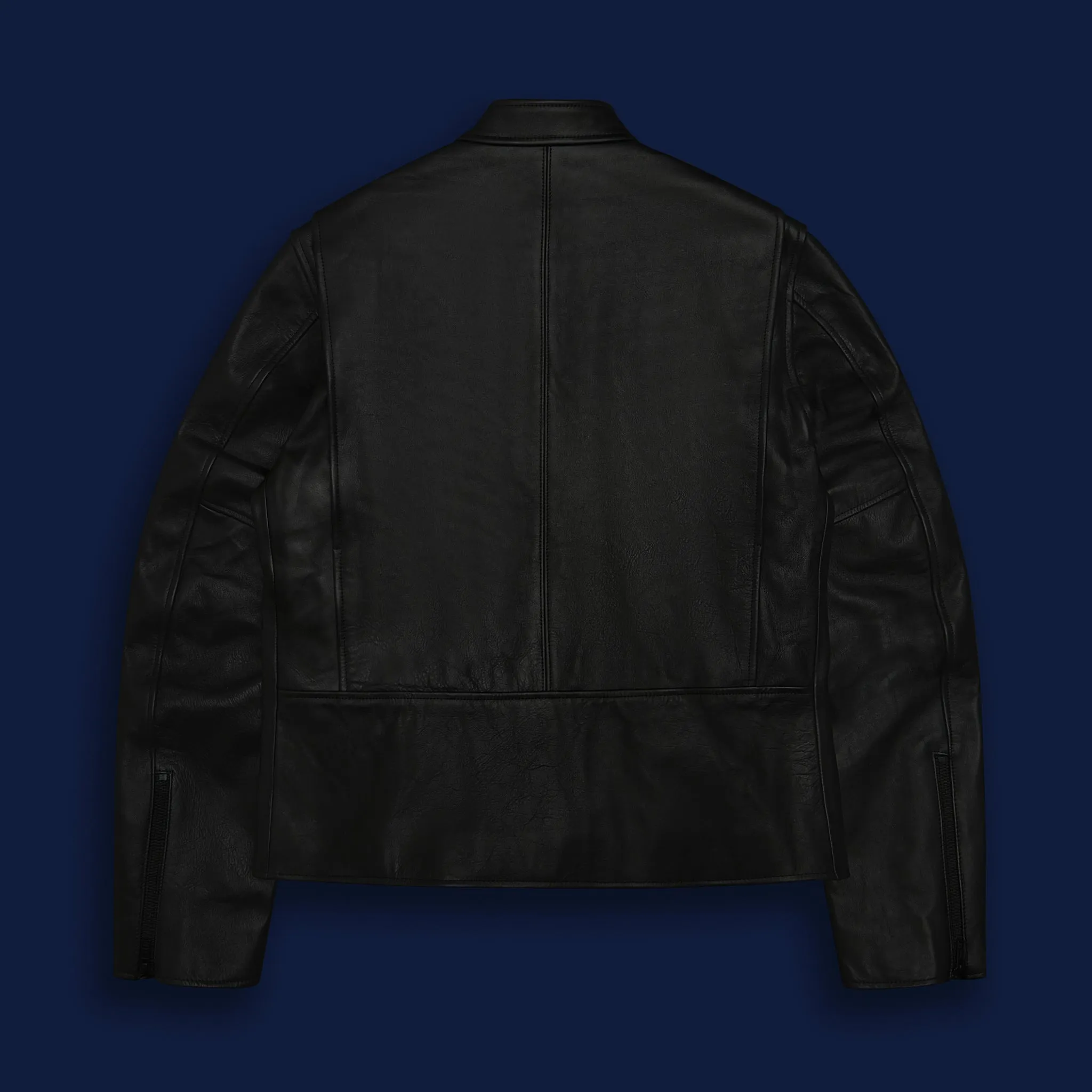 THE LODI - Black Horse Hide Leather Slim Fit