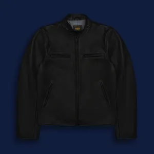 THE LODI - Black Horse Hide Leather Slim Fit