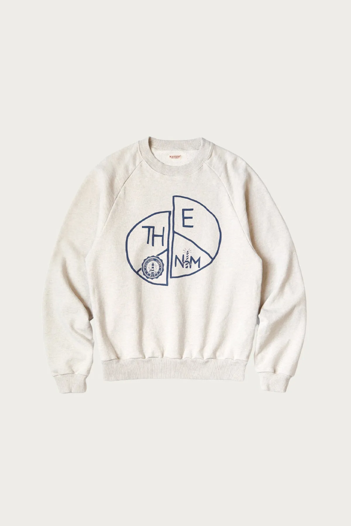 TOP SWT Knit Raglan Crew SWT (TH.D.D.PEACE) - Natural