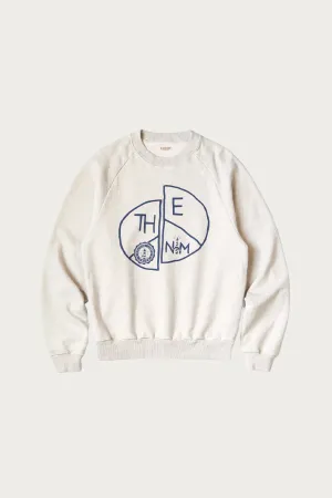 TOP SWT Knit Raglan Crew SWT (TH.D.D.PEACE) - Natural