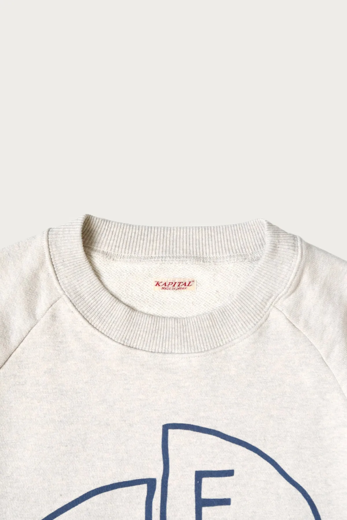 TOP SWT Knit Raglan Crew SWT (TH.D.D.PEACE) - Natural