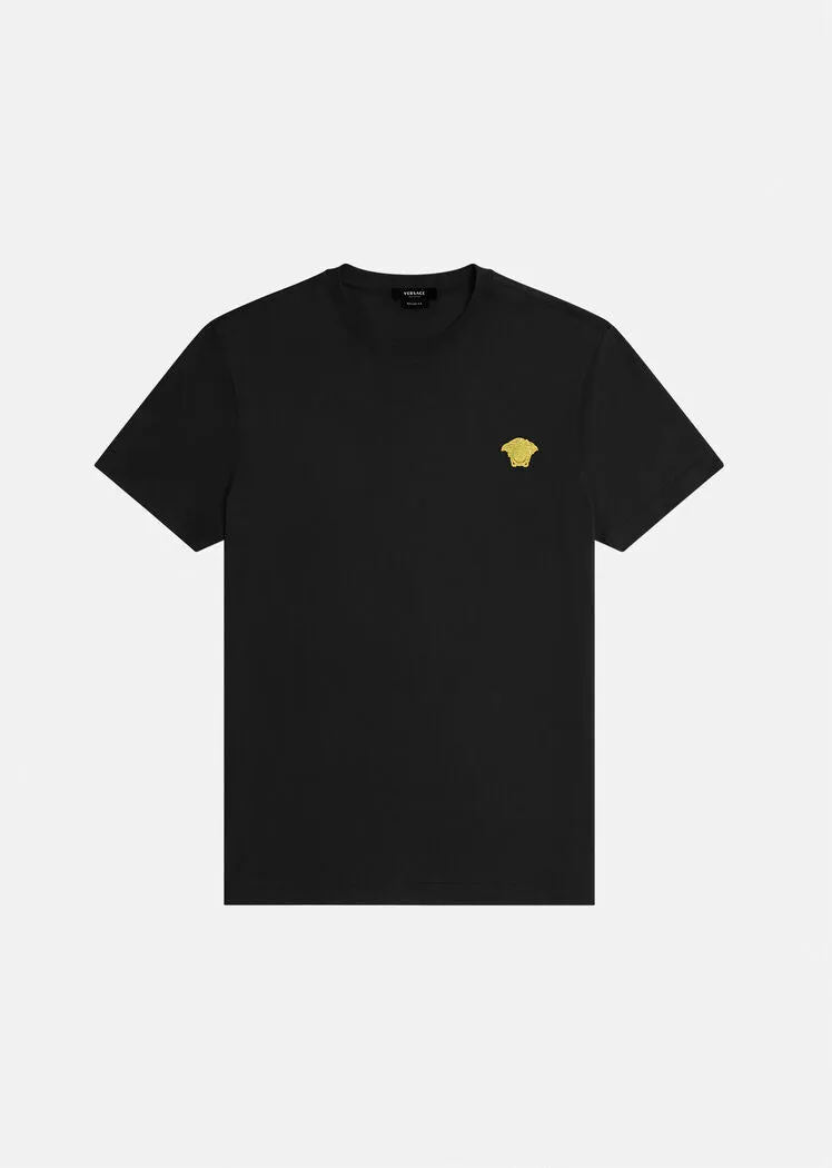 Versace Small Logo Medusa Embroidered T-Shirt