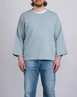 visvim Jumbo SB Crew Sweat 3/4 DMGD Lt.Green