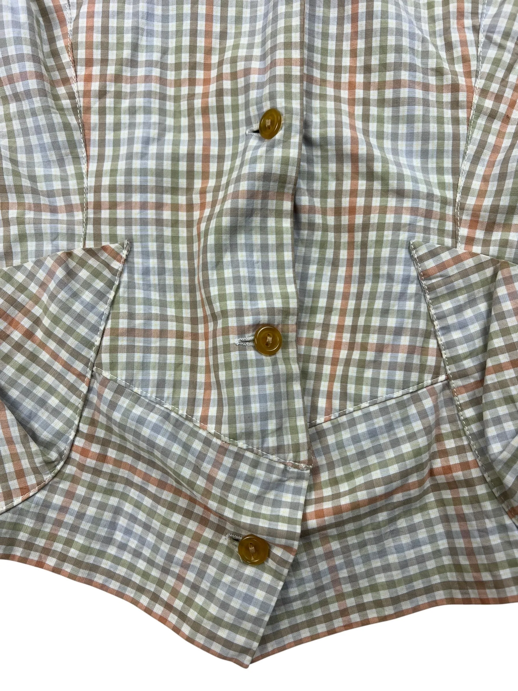 Vivienne Westwood S/S 1999 Red Label halter neck check top