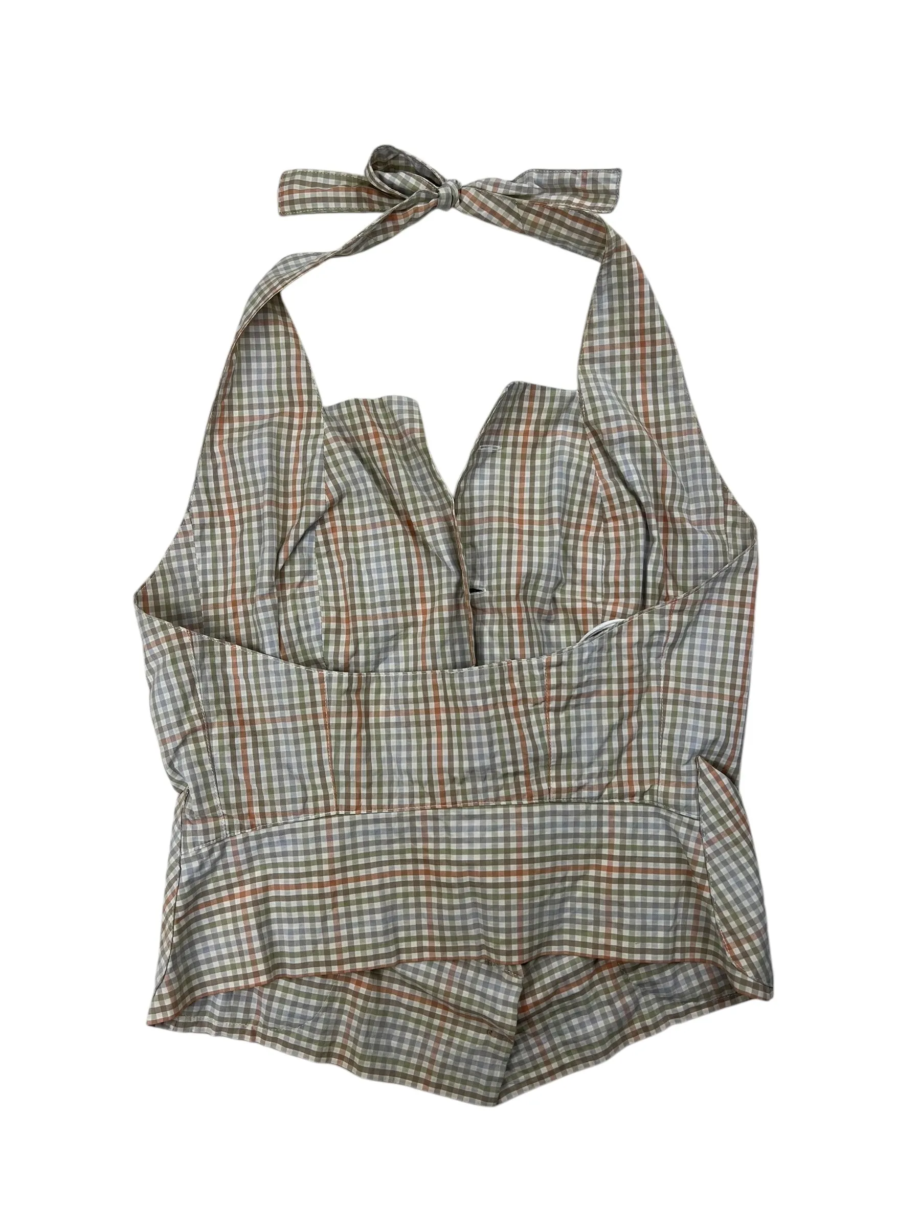 Vivienne Westwood S/S 1999 Red Label halter neck check top