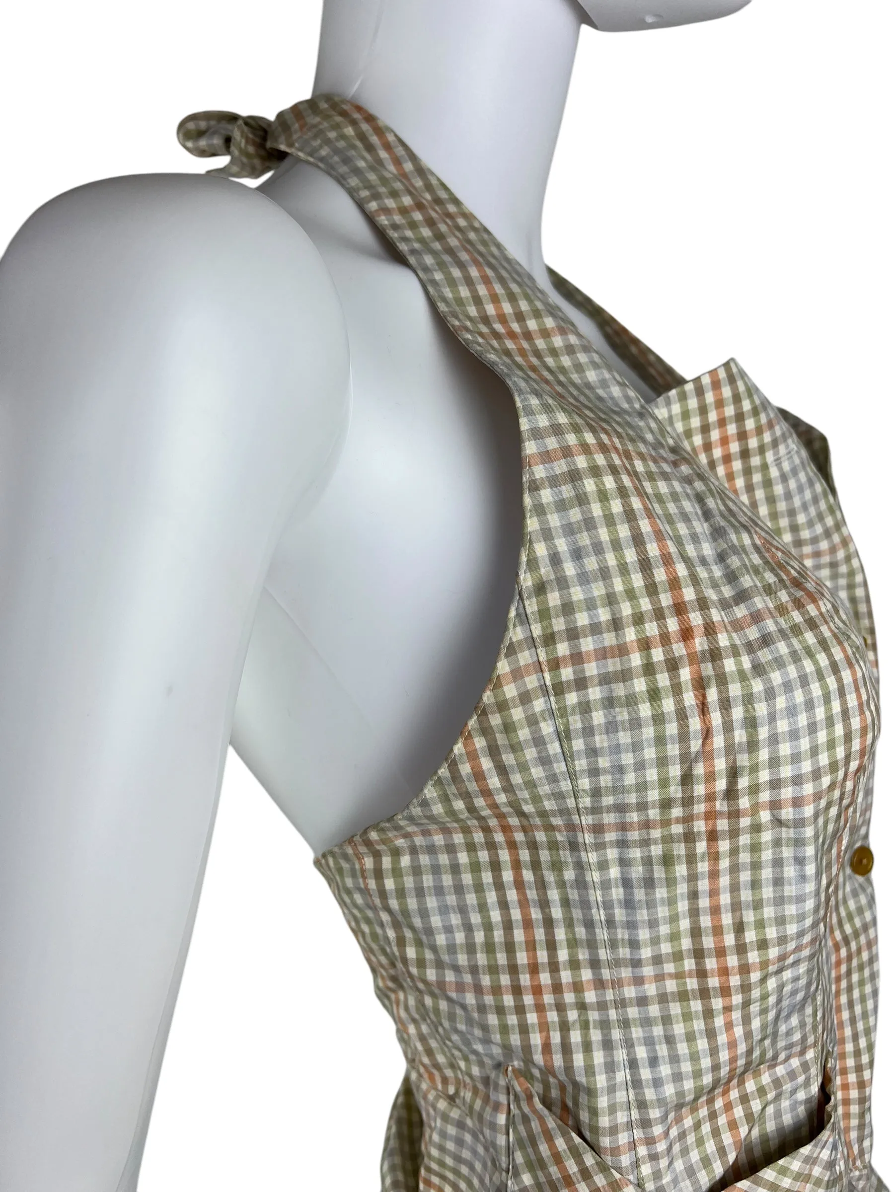 Vivienne Westwood S/S 1999 Red Label halter neck check top