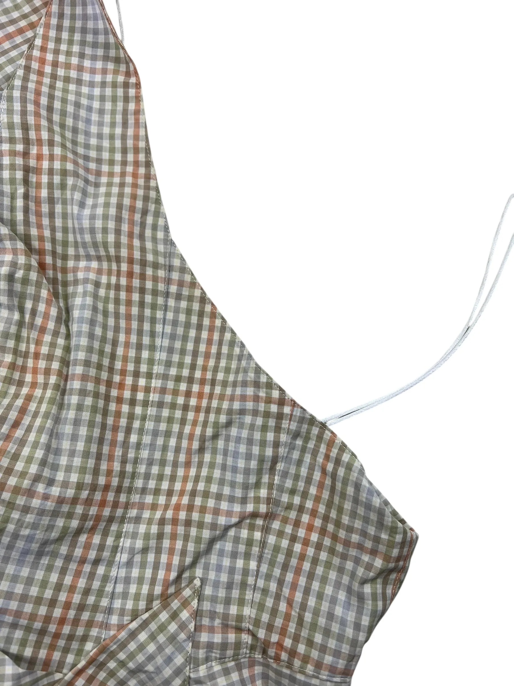 Vivienne Westwood S/S 1999 Red Label halter neck check top