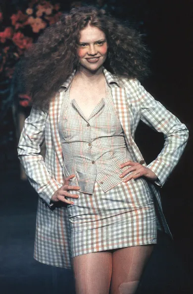 Vivienne Westwood S/S 1999 Red Label halter neck check top