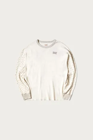 Waffle Jersey Calico Print 2TONES Long Sleeve T (KAPITAL Embroidery) - Pink