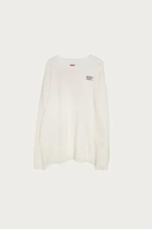Waffle Jersey Long Sleeve T (KAPITAL Embroidery) - White