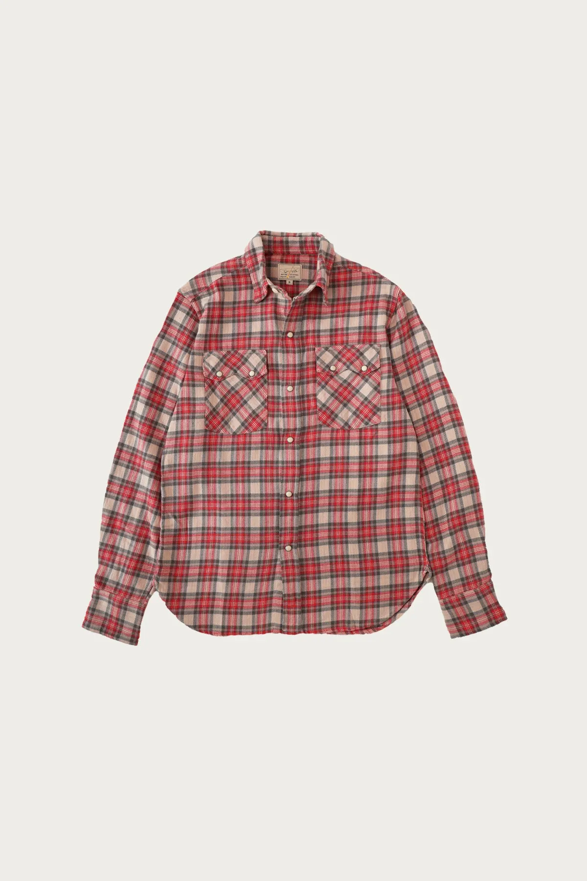 Washed Flannel Pearlsnap Shirt - Cherry Blossom