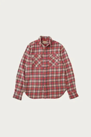 Washed Flannel Pearlsnap Shirt - Cherry Blossom