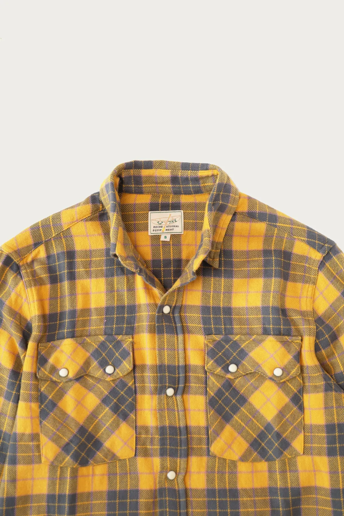 Washed Flannel Pearlsnap Shirt - Daybreak