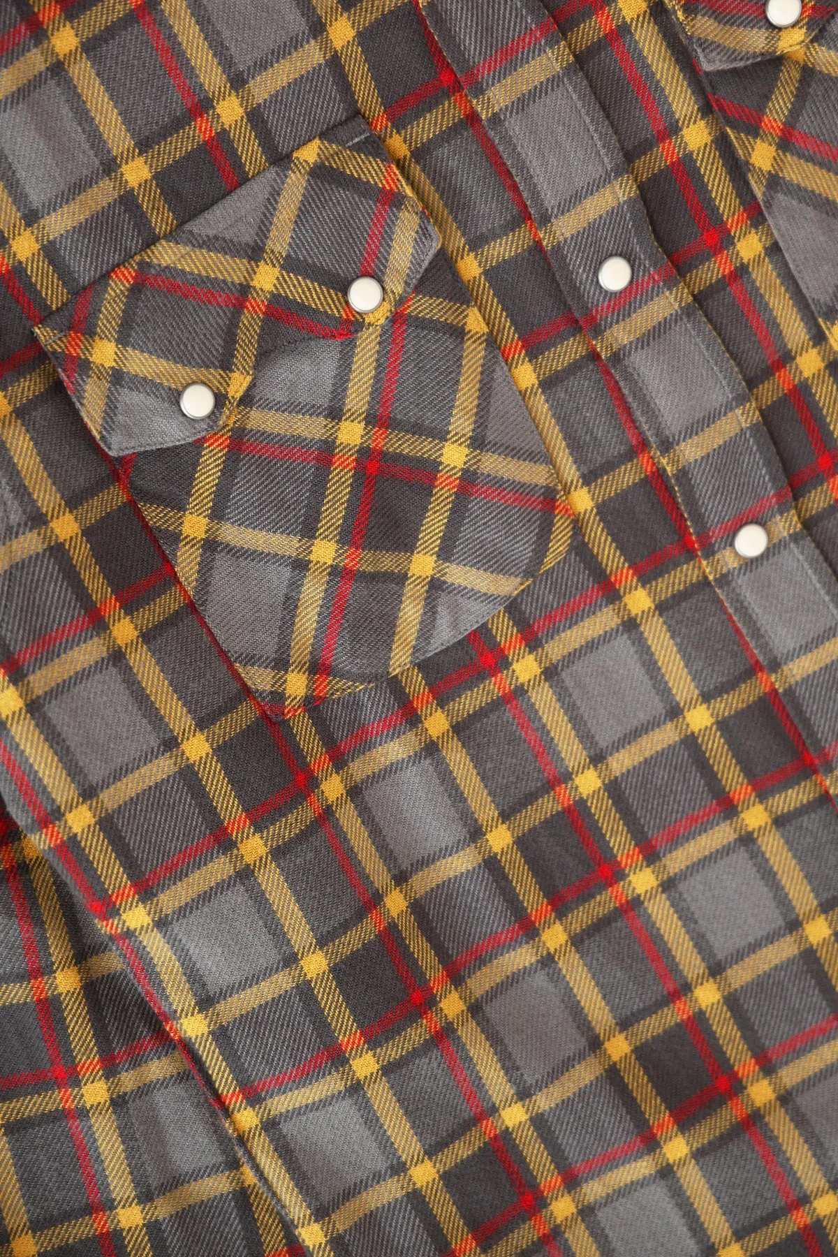 Washed Flannel Pearlsnap Shirt - Dusk Plaid