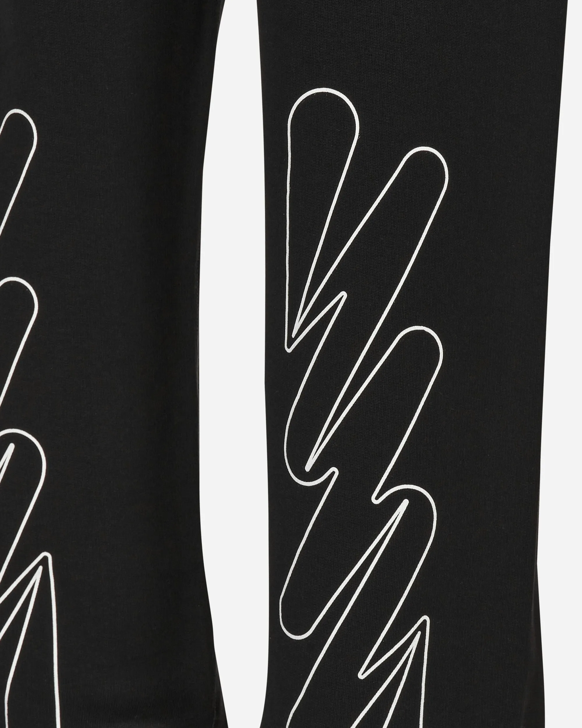 Wave Outline Diag Slim Sweatpants Black