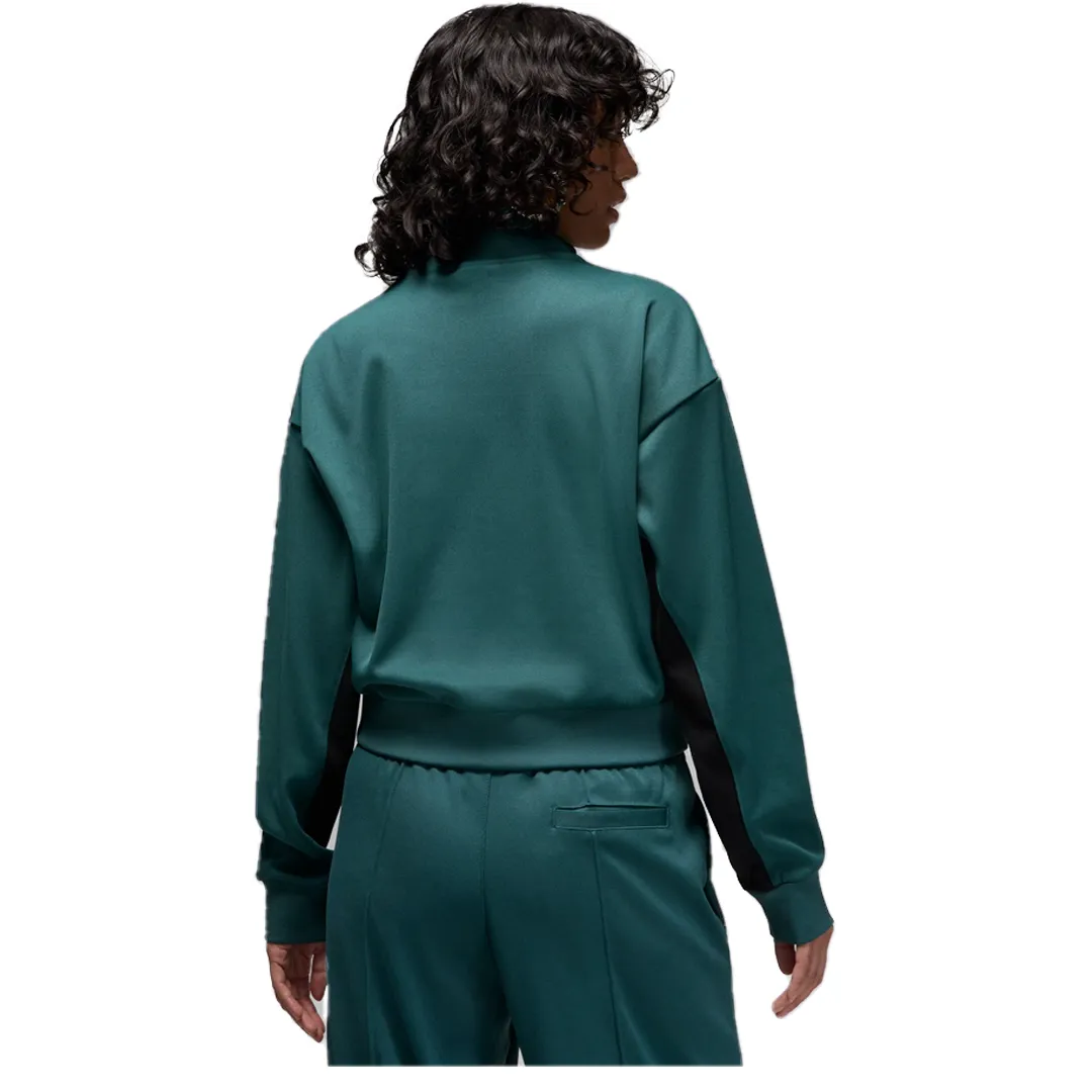 WOMEN'S KNIT ZIP JACKET OXIDIZED GREEN