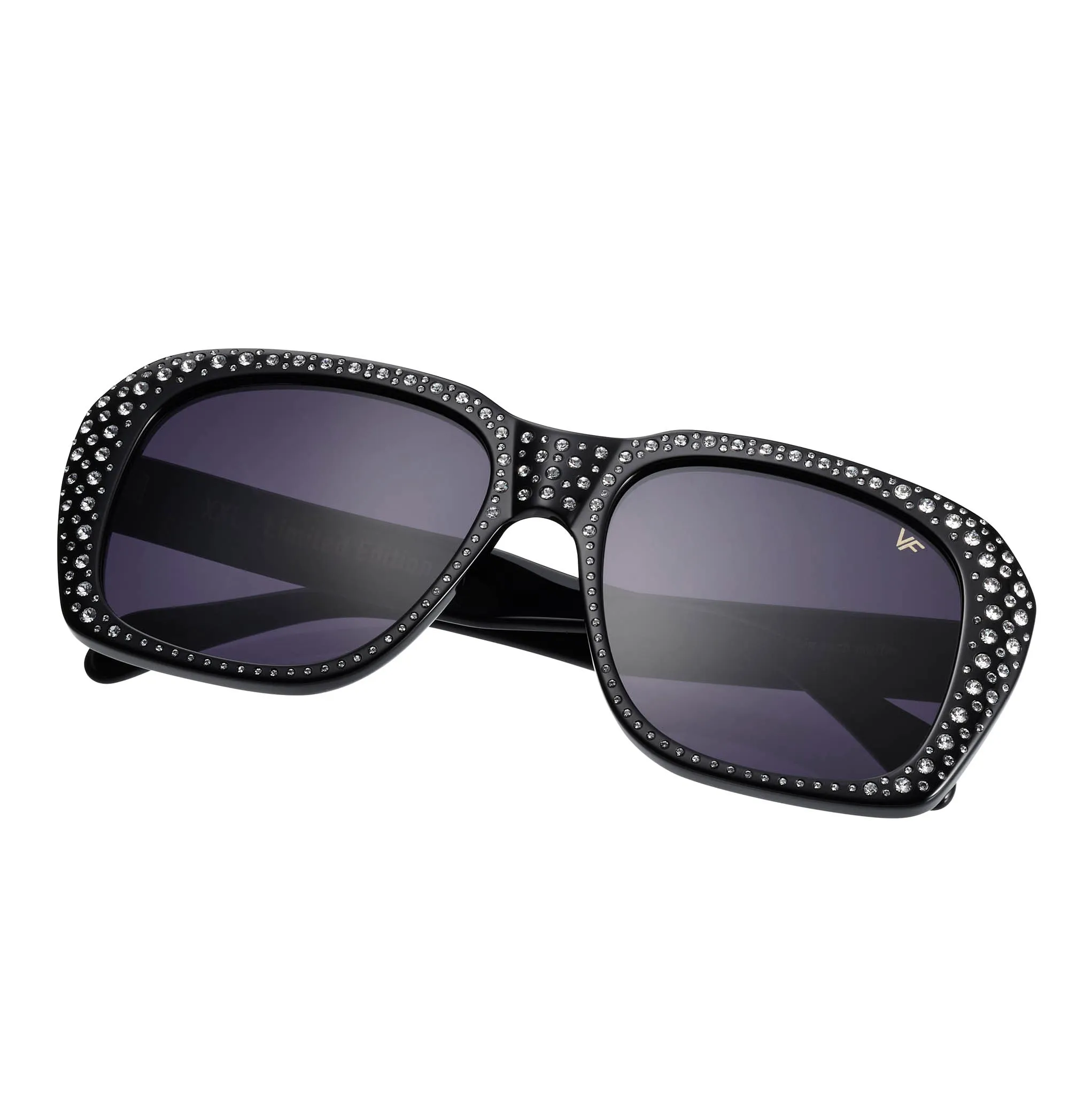 XXL Black Acetate Swarovski Crystals Edition