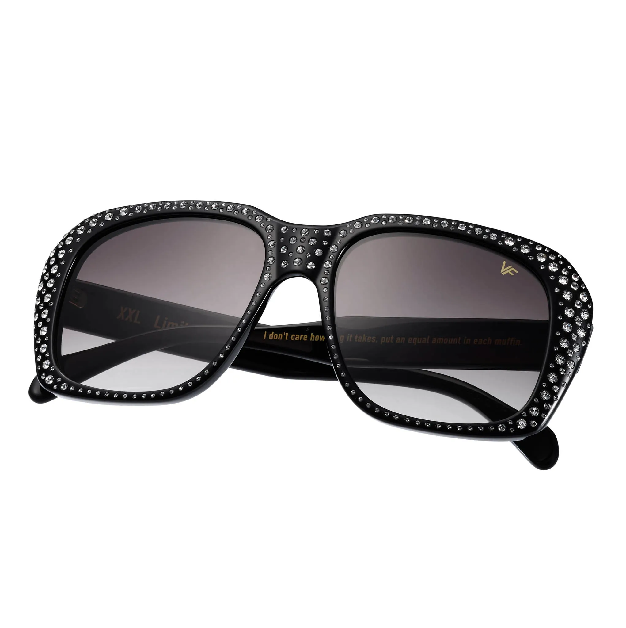XXL Black Acetate Swarovski Crystals Edition