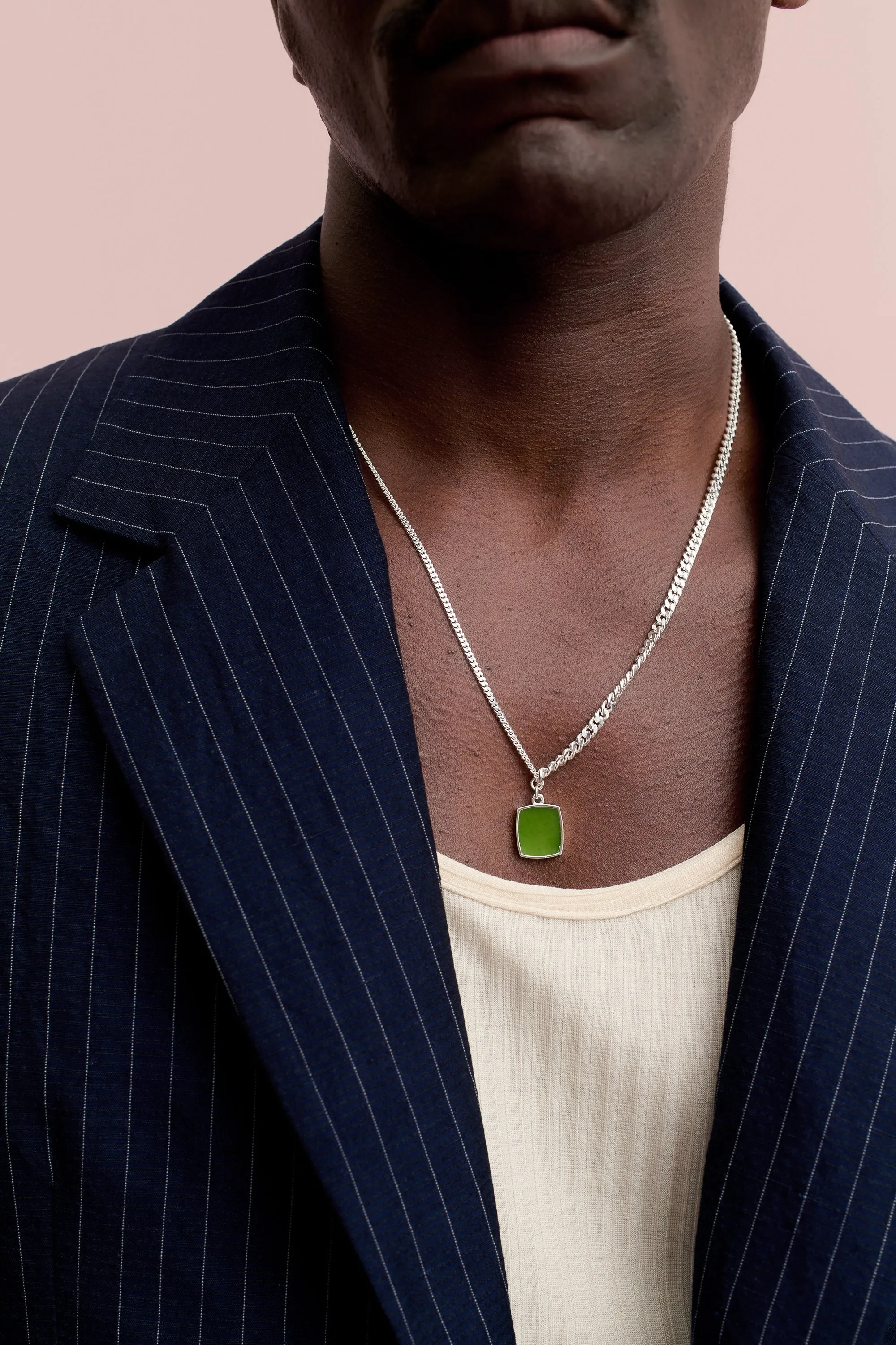 YIN YANG NECKLACE WITH STONE