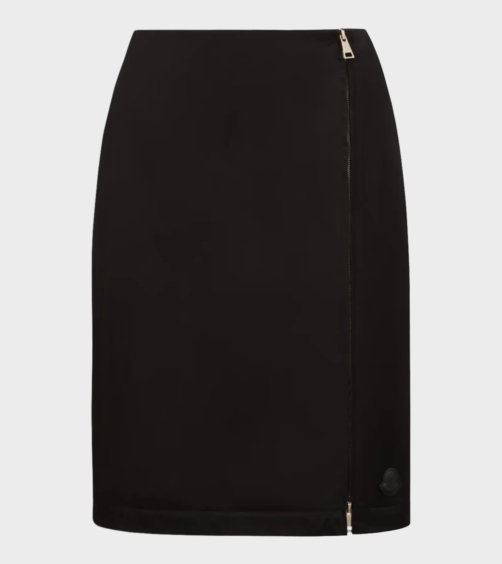 Zipped Midi Skirt Black