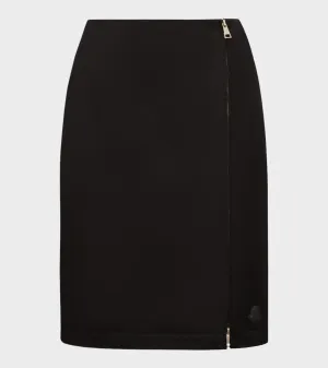 Zipped Midi Skirt Black